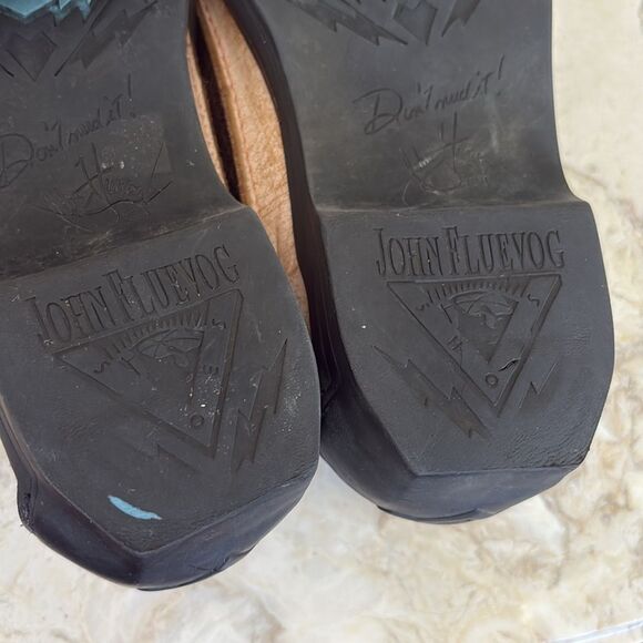 John Fluevog Tough Loves  Fondly Distressed Leather Lace Up Shoes - Picture 15 of 15